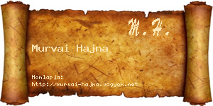 Murvai Hajna névjegykártya